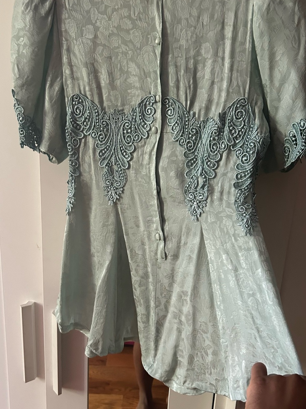 Vintage Digna Yero Silk Embroidered Blouse - Picture 5 of 8